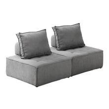Elga Upholstered Armless Lounge Chairs (Set of 2)